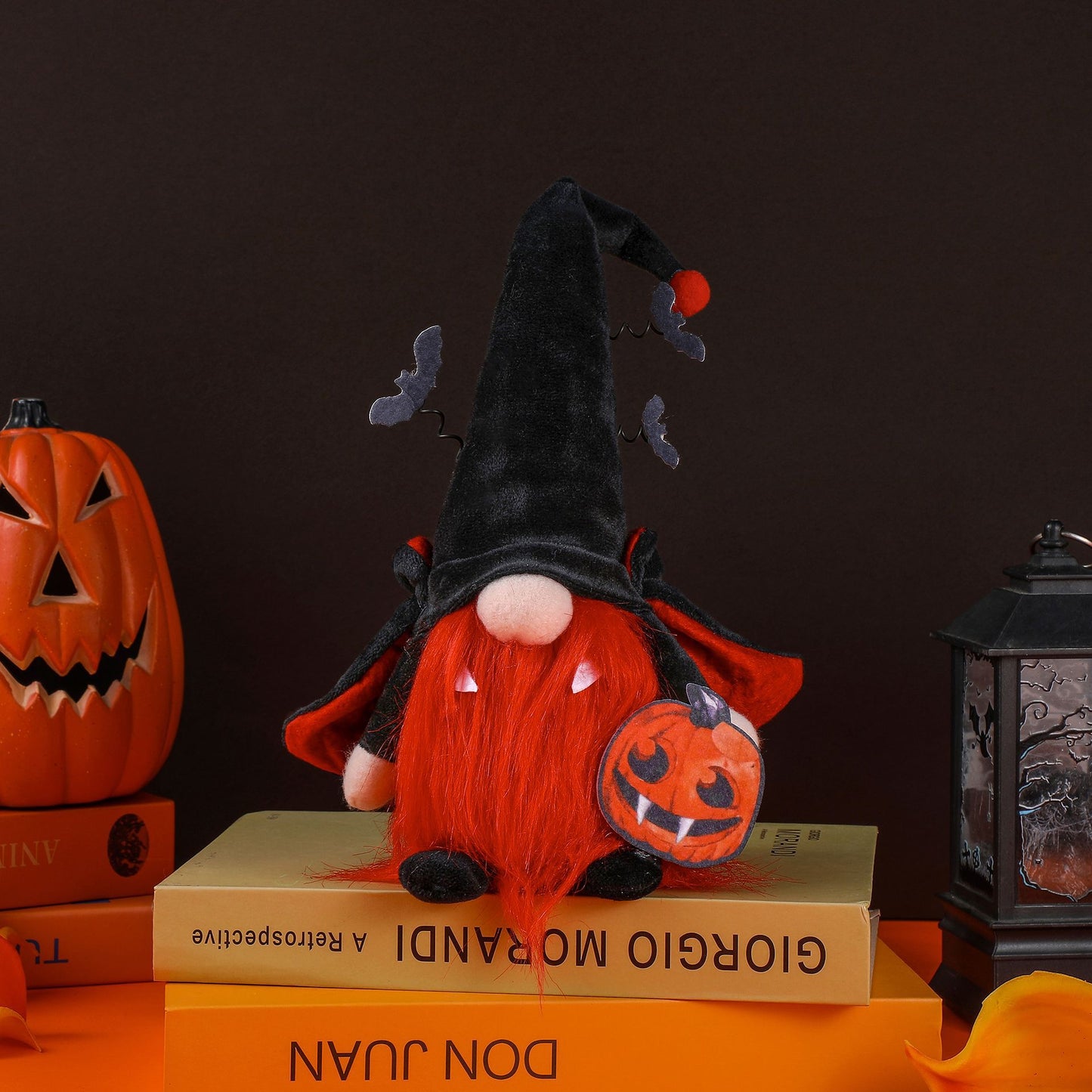 31CM Halloween Vampire Pumpkin Bandage The Gnome Figurine Dolls Toy Xmas Gifts Mascot Festival Home Decor