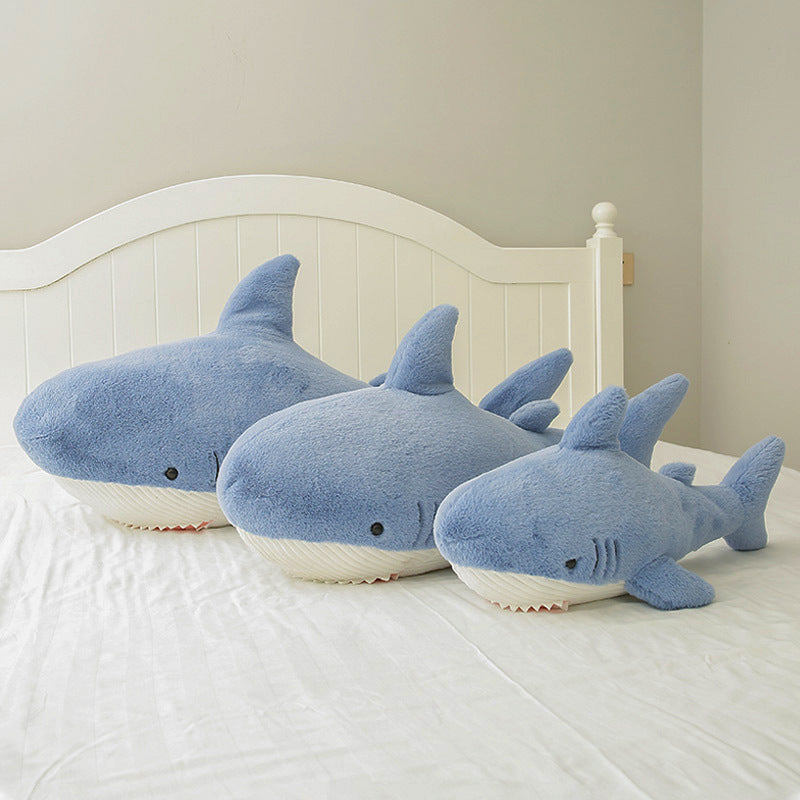 120CM Cute Fat Shark Whale Soft Sleep Pillow Plush Stuffed Toy Ocean Animals Dolls Mascot Birthday Xmas Gift