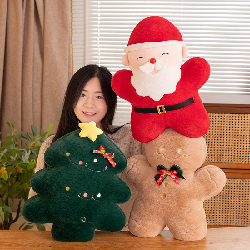 45CM Santa Claus/Christmas Tree/Gingerbread Man Plush Toy Dolls Stuffed Birthday Xmas Gifts Christmas Decor