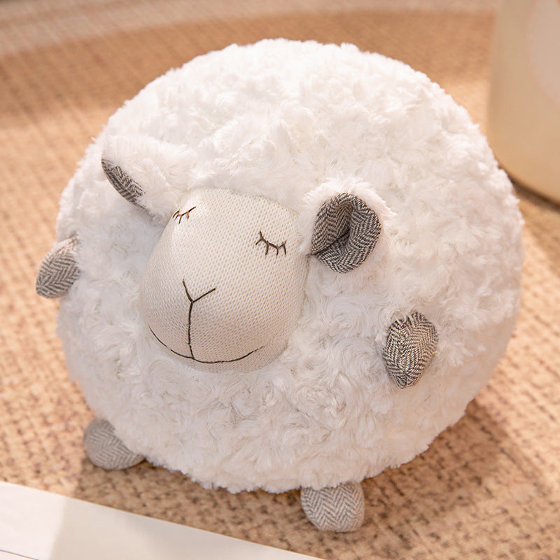 28CM Cute Round Sheep Plush Toys Stuffed Alpaca Animal Dolls For Kids Children Birthday Xmas Gift