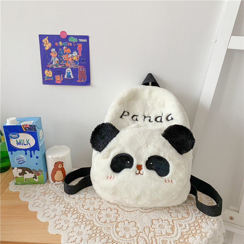 40CM Cute Panda Plush Shoulder Bags Crossbody Bag Backpack School Bags Rucksack Cartoon Soft Stuffed Gift
