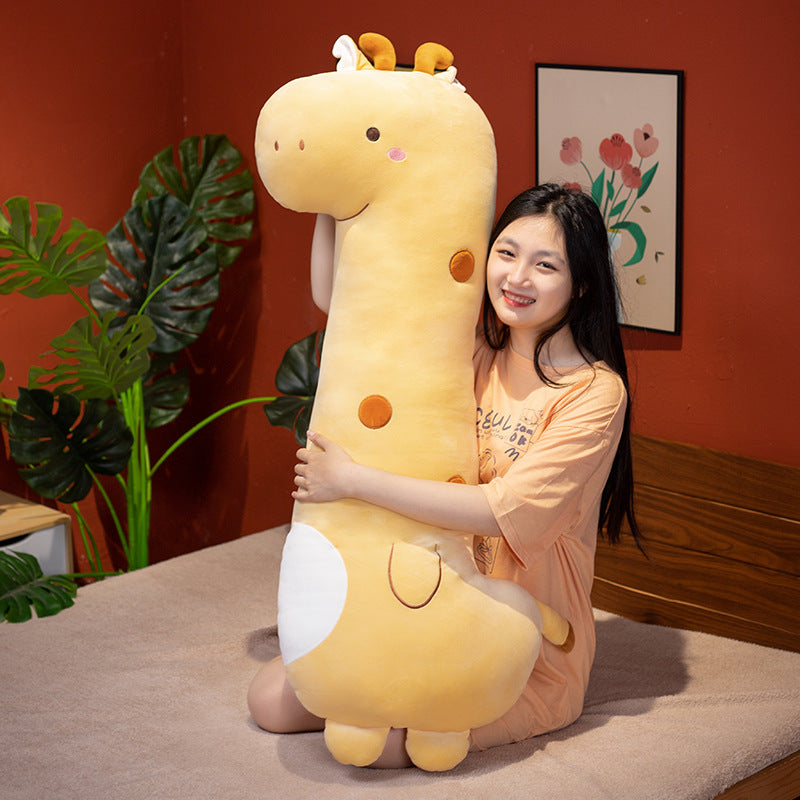 120CM Geese Dinosaur Giraffe Unicorn Sleep Pillow Plush Toys Cartoon Soft Stuffed Animal Dolls Mascot Birthday Xmas Gift