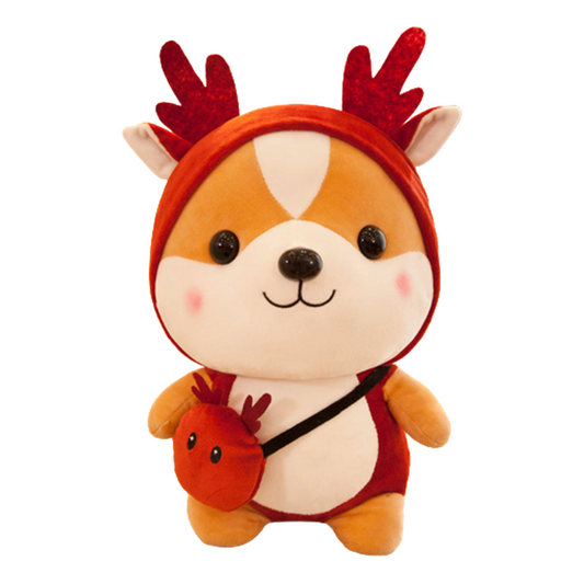 Lovely Deer Squirrel Toys Soft Dolls Kawaii Stuffed Animals Christmas Elk Dolls Birthday Gift For Kids Baby Mascot Halloween Gifts