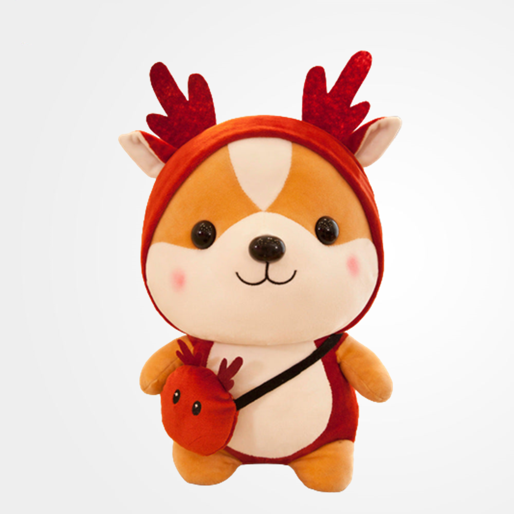Lovely Deer Squirrel Toys Soft Dolls Kawaii Stuffed Animals Christmas Elk Dolls Birthday Gift For Kids Baby Mascot Halloween Gifts
