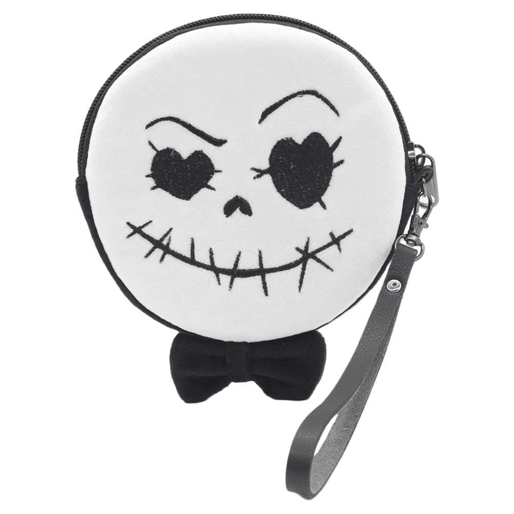 Skeleton Face Print Coin Purse Purse Bag Key Wallet Storage Bag Pouch Gifts Halloween Decor-Original