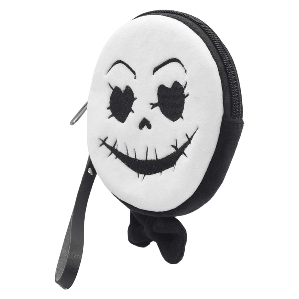 Skeleton Face Print Coin Purse Purse Bag Key Wallet Storage Bag Pouch Gifts Halloween Decor-Original