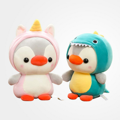 Lovely Cosplay Unicorn Penguin Toys Soft Stuffed Dolls Kawaii Animals Accompanying Dolls Birthday Gift For Kids Baby Mascot Halloween Gifts