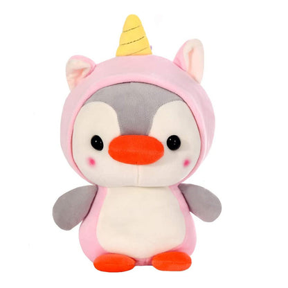 Lovely Cosplay Unicorn Penguin Toys Soft Stuffed Dolls Kawaii Animals Accompanying Dolls Birthday Gift For Kids Baby Mascot Halloween Gifts