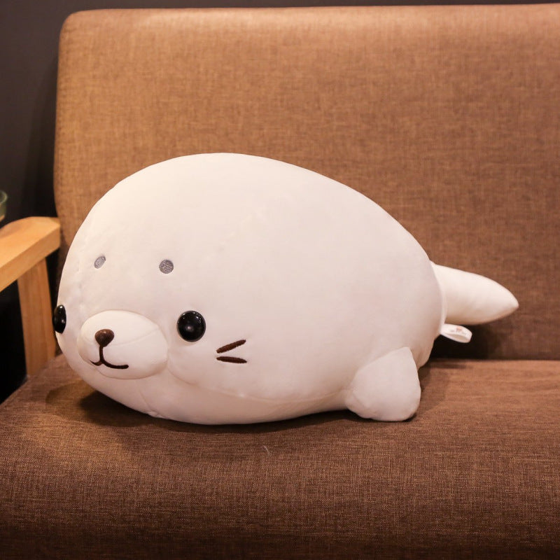 60CM Cute White Fat Seal Soft Pillow Plush Stuffed Toy Ocean Animals Dolls Mascot Birthday Xmas Gift