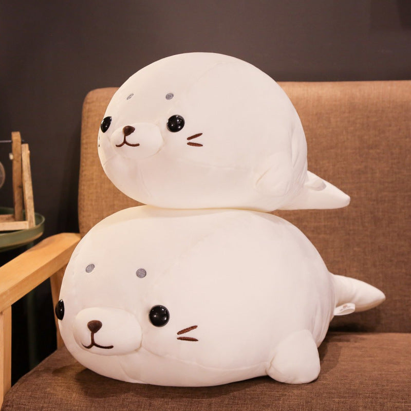 60CM Cute White Fat Seal Soft Pillow Plush Stuffed Toy Ocean Animals Dolls Mascot Birthday Xmas Gift