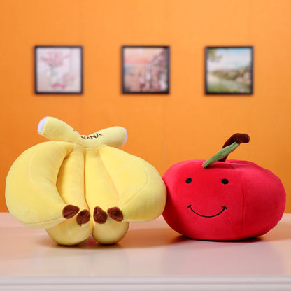 25CM Kawaii Fruit Strawberry/ Banana/ Apple/ Pineapple/ Cherry/ Orange/ Carrot/ Watermelon Stuffed Doll Plush Toy Soft Gift Home Decor