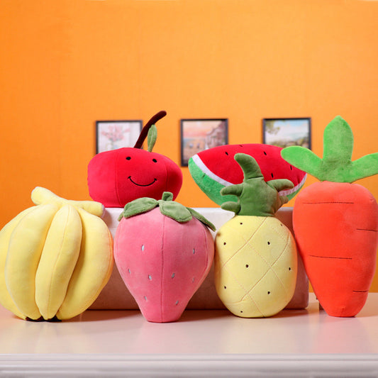 25CM Kawaii Fruit Strawberry/ Banana/ Apple/ Pineapple/ Cherry/ Orange/ Carrot/ Watermelon Stuffed Doll Plush Toy Soft Gift Home Decor