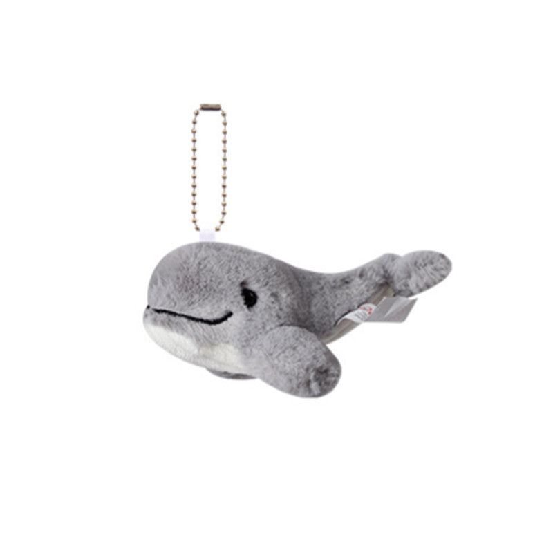 4Pces Kawaii Dolphin Plush Keychain Soft Plush Toys Stuffed Animal Dolls Birthday Xmas Gift Wallet Bag Accessories Props