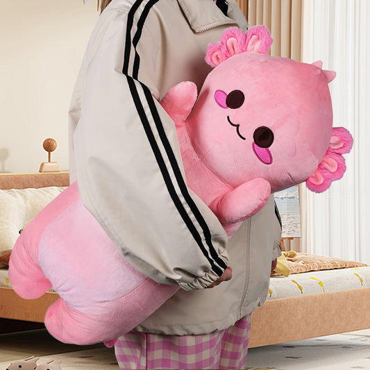 70CM Pink Axolotl Salamander Stuffed Animal Pillows Toy Cartoon Soft Stuffed Animals Dolls Mascot Birthday Xmas Gift - Original