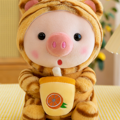 Stuffed Animals Pig Cosplay Tiger Soft Animals Dolls Kawaii Toy Birthday Gift For Kids Baby Mascot Halloween Xmas Gifts