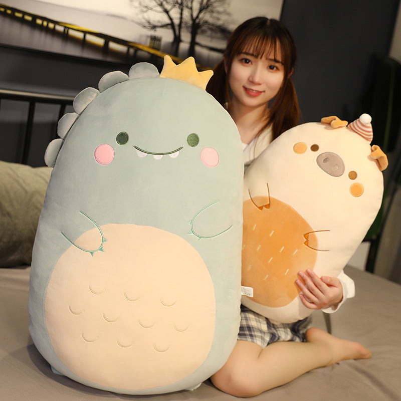 80CM Cute Dinosaur Bear Pig Penguin Plush Toys Pillow Cartoon Soft Stuffed Animal Dolls Mascot Birthday Xmas Gifts