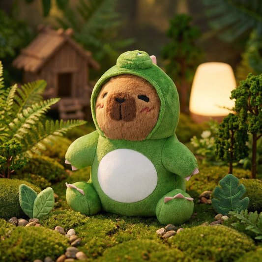 32CM Original Cute Capybara Dinosaur Dolls Soft Stuffed Dolls Animals Plush Toys Dino Plushies Birthday Gift