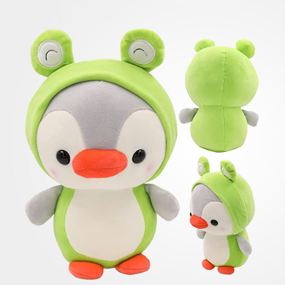 Lovely Cosplay Frog Penguin Toys Soft Dolls Stuffed Kawaii Animals Accompanying Dolls Birthday Gift For Kids Baby Mascot Halloween Gifts