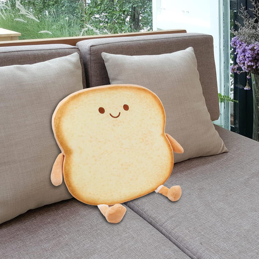 18CM Cute Toast Bread Soft Plush Toy Stuffed Food Dolls Birthday Gift For Kids Xmas Mascot