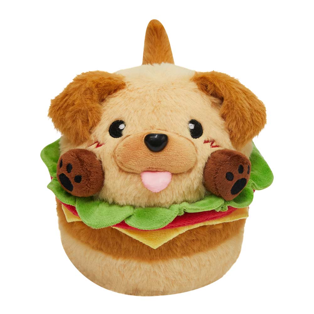 18CM Original Cute Hamburger Puppy Dog Dolls Soft Stuffed Dolls Animals Food Plush Toys Plushies Birthday Gift