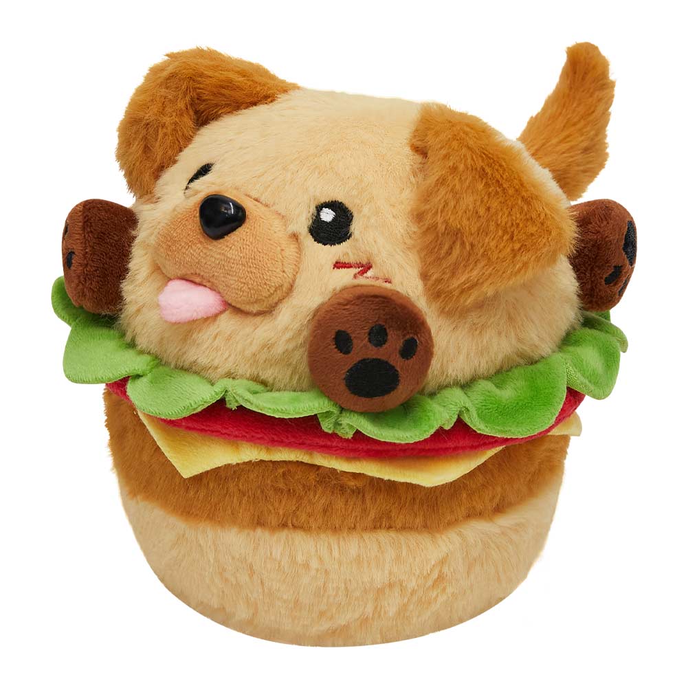 18CM Original Cute Hamburger Puppy Dog Dolls Soft Stuffed Dolls Animals Food Plush Toys Plushies Birthday Gift