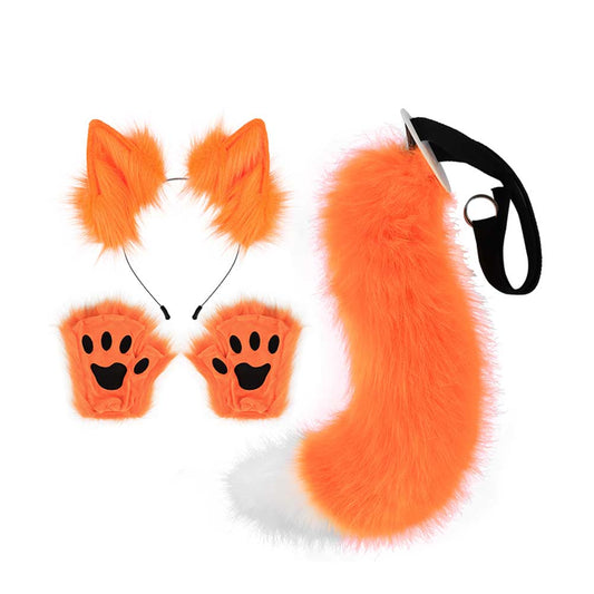 Cute Animal Claw Simulation Plush Fox Ear Hair Hoop Carnival Costume Accessories Mascot Photo Prop Birthday Gift