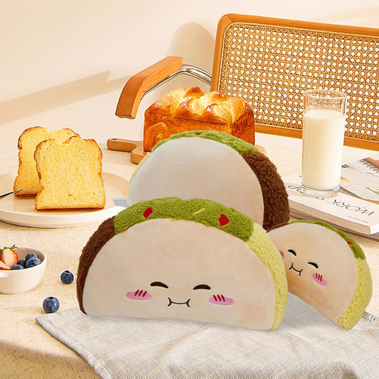 20CM Taco Plush Pillow Toy Taco Funny Cute Food Plushies Stuffed Animal Soft Birthday Party Xmas Gifts