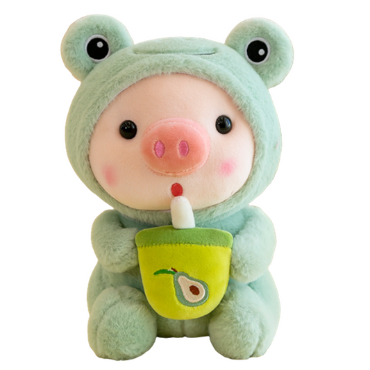 Stuffed Animals Pig Cosplay Frog Soft Christmas Dolls Kawaii Toy Birthday Gift For Kids Baby Mascot Halloween Xmas Gifts