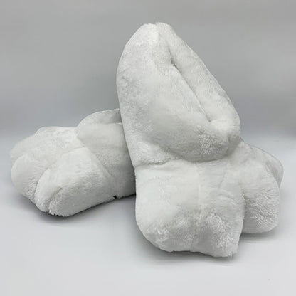 White Rabbit Plush Slipper Animals Carton Plush Shoes For Adult Winter Warm Cozy Fluffy House Slippers