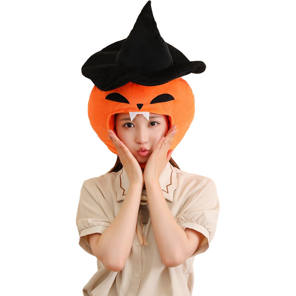 Halloween Pumpkin Headgear Decor Hat Party Headwear Stuffed Food Vegetable Mascot Photo Prop Birthday Gift