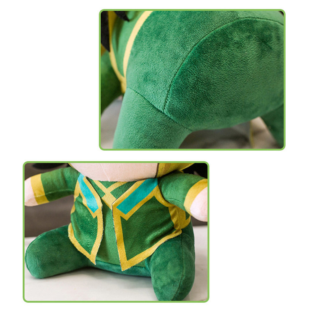 25CM Green Loki Cosplay Plush Toys Cartoon Soft Stuffed Dolls Mascot Xmas Gift