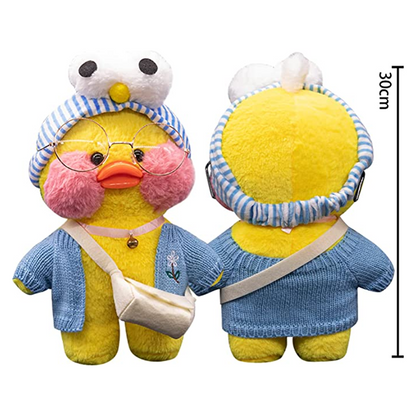 Stuffed Animals Cartoon Blue Duck Soft Toy Coat Christmas Kawaii Yellow Toy Birthday Gift For Kids Baby Mascot Halloween Xmas Dolls Gifts