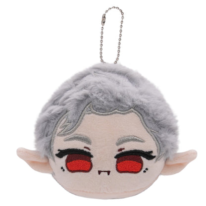 12CM Astarion White Hair Keychain Cosplay Plush Toys Cartoon Soft Stuffed Dolls Mascot Xmas Gift