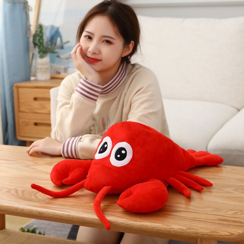 Cute Crayfish Headgear Decor Hat Party Headwear Stuffed Marine Animals Mascot Photo Prop Birthday Gift