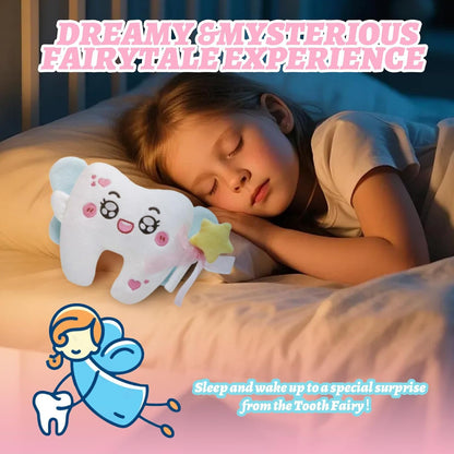 22CM Tooth Fairy Pillow Soft Plush Toys For Girls With Detachable Wand Bowknot Pocket Keepsake Lost Teeth Doll Gift