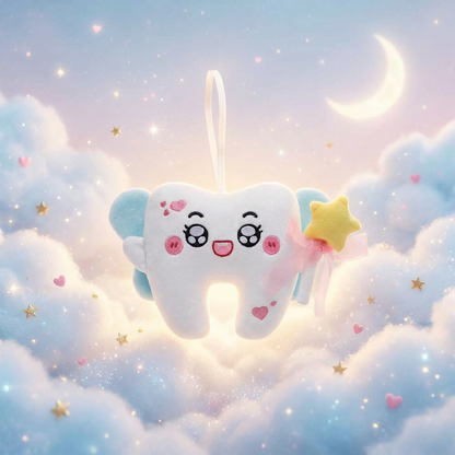 22CM Tooth Fairy Pillow Soft Plush Toys For Girls With Detachable Wand Bowknot Pocket Keepsake Lost Teeth Doll Gift