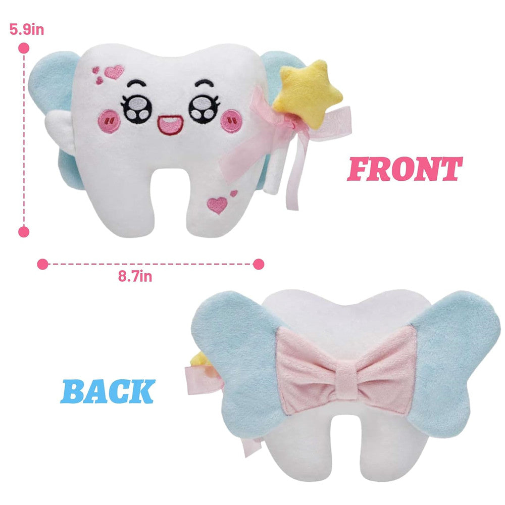 22CM Tooth Fairy Pillow Soft Plush Toys For Girls With Detachable Wand Bowknot Pocket Keepsake Lost Teeth Doll Gift