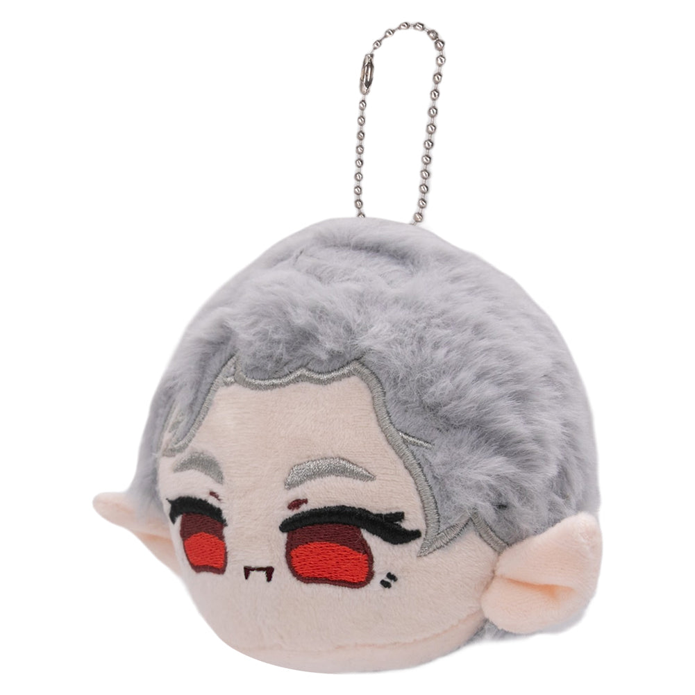 12CM Astarion White Hair Keychain Cosplay Plush Toys Cartoon Soft Stuffed Dolls Mascot Xmas Gift