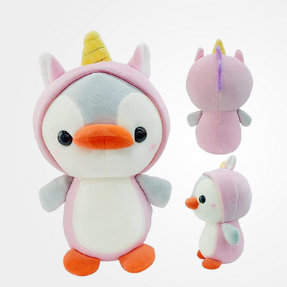 Lovely Cosplay Unicorn Penguin Toys Soft Stuffed Dolls Kawaii Animals Accompanying Dolls Birthday Gift For Kids Baby Mascot Halloween Gifts