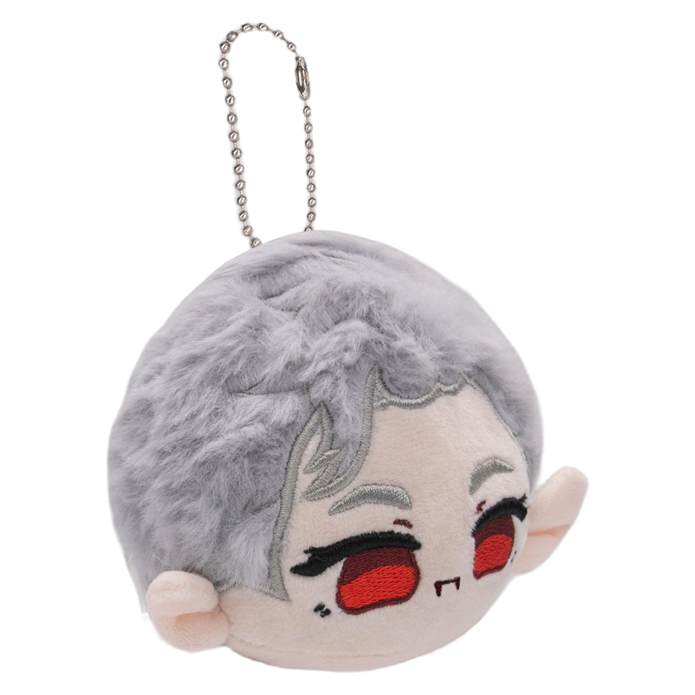 12CM Astarion White Hair Keychain Cosplay Plush Toys Cartoon Soft Stuffed Dolls Mascot Xmas Gift