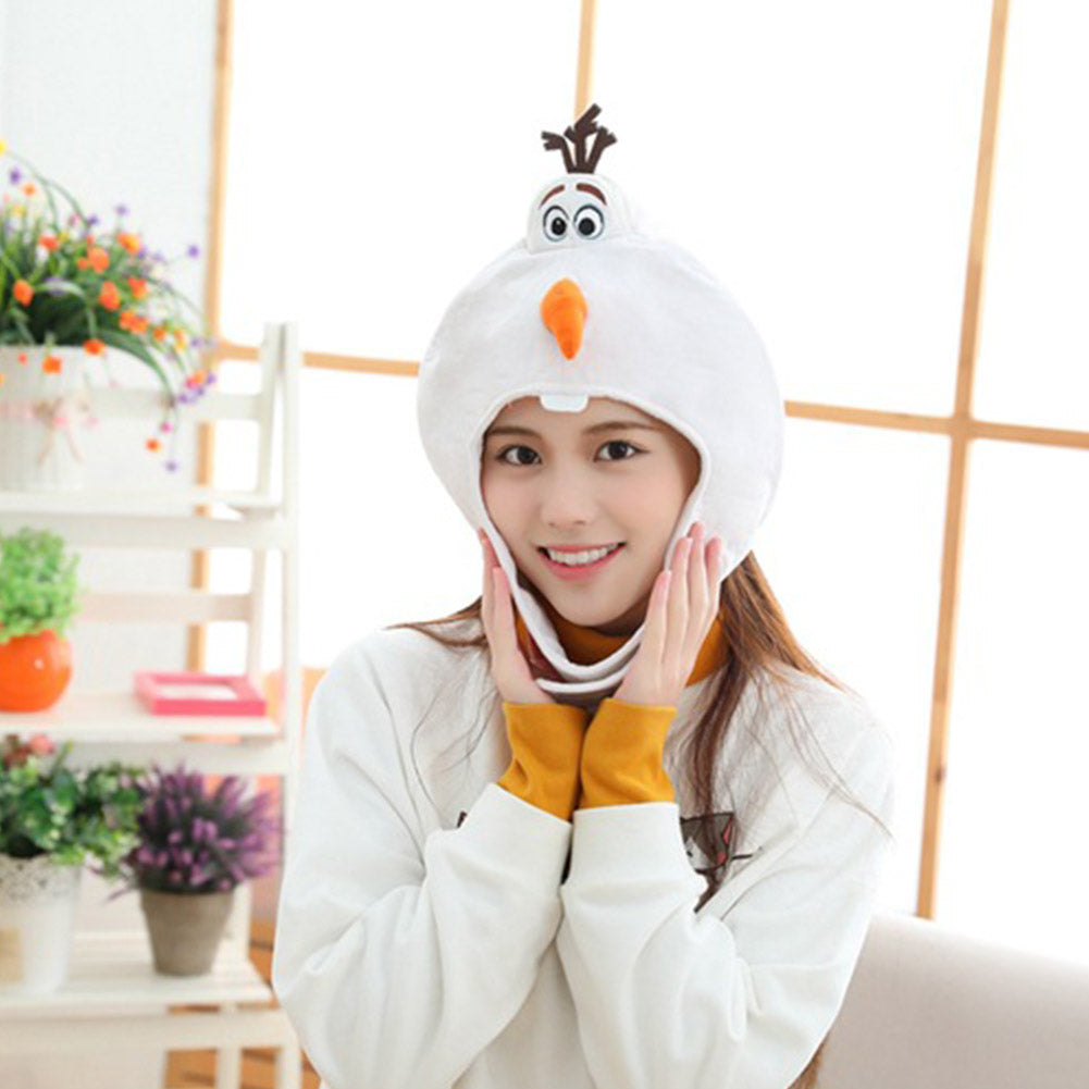 Christmas Snowman Headgear Decor Hat Party Headwear Stuffed Festival Mascot Photo Prop Birthday Gift