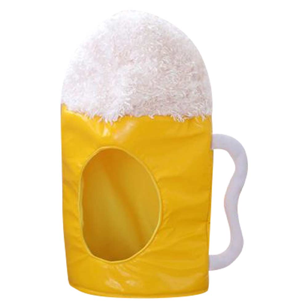 Yellow Beer Festival Beer Hat Headgear Decor Party Headwear Stuffed Mascot Photo Prop Birthday Halloween Gift