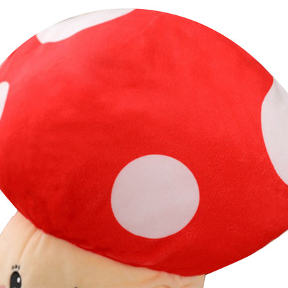 Red Mushroom Headgear Decor Hat Party Headwear Stuffed Food Vegetable Mascot Photo Prop Birthday Gift