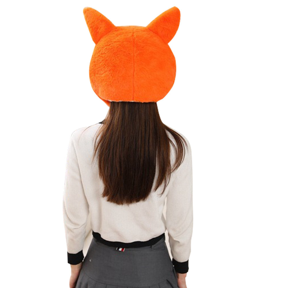 Cute Fox Headgear Decor Hat Party Headwear Stuffed Animals Mascot Photo Prop Birthday Gift