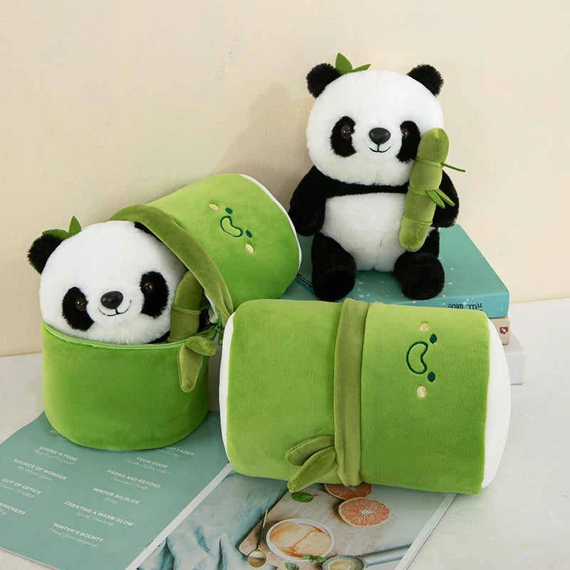 25/38CM Panda Bamboo Plush Toys Soft Stuffed Animals Dolls Girls Boys Birthday Xmas Gift