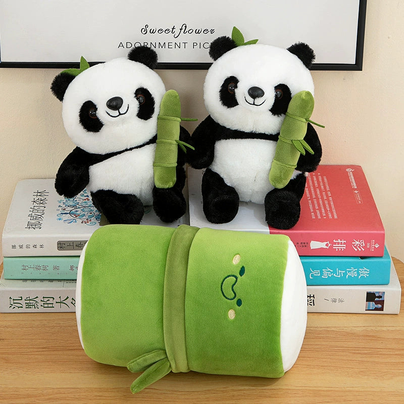 25/38CM Panda Bamboo Plush Toys Soft Stuffed Animals Dolls Girls Boys Birthday Xmas Gift