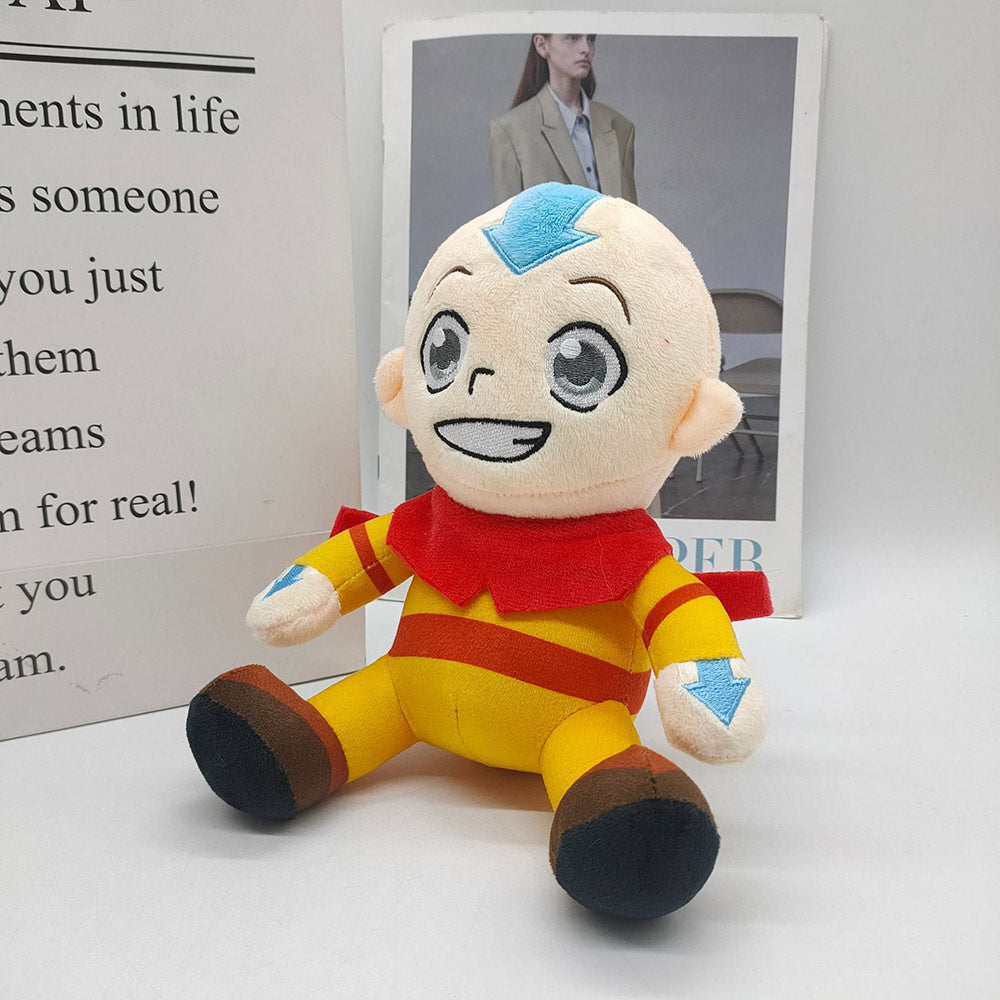 25CM Aang Cosplay Plush Toys Cartoon Soft Stuffed Dolls Mascot Birthday Xmas Gift