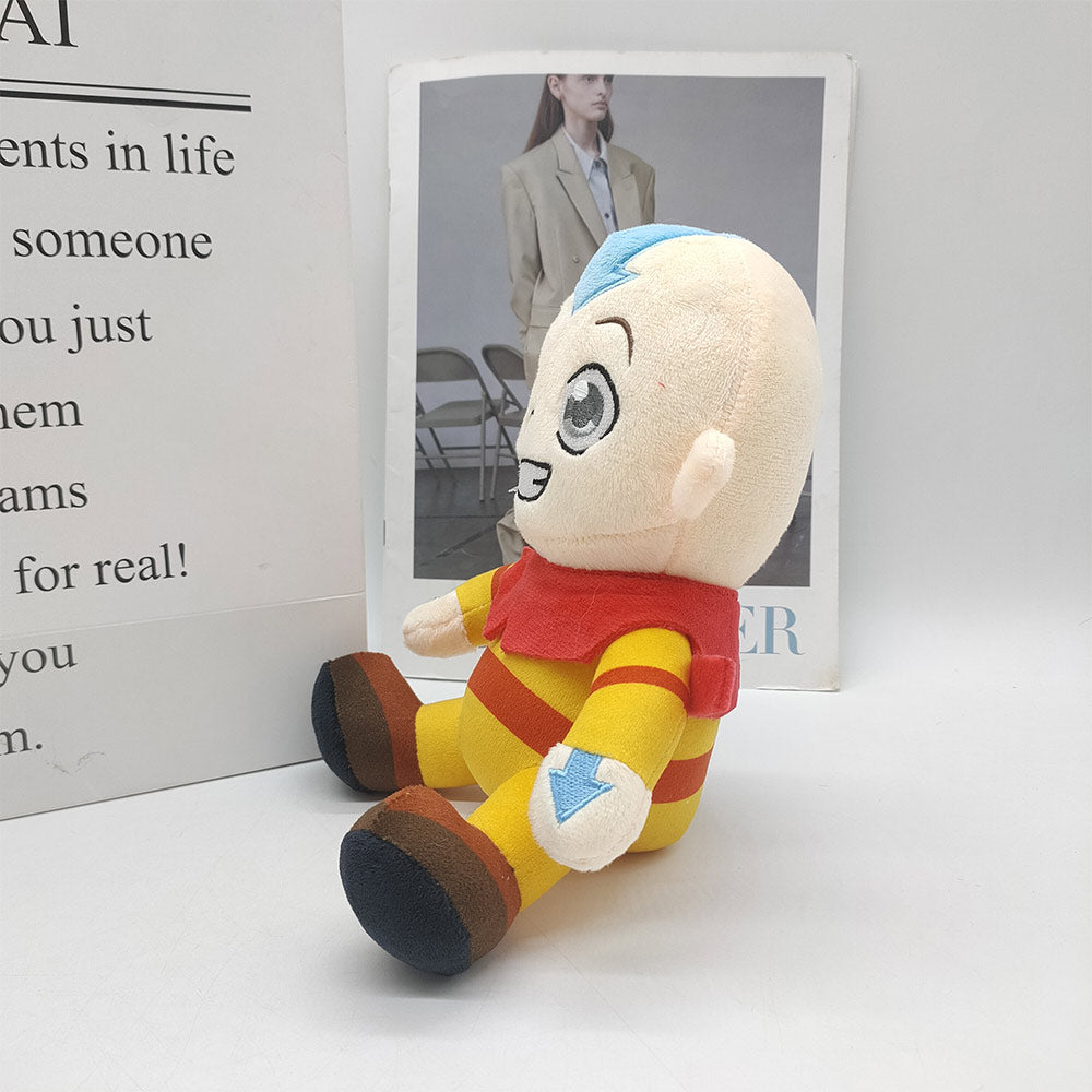 25CM Aang Cosplay Plush Toys Cartoon Soft Stuffed Dolls Mascot Birthday Xmas Gift