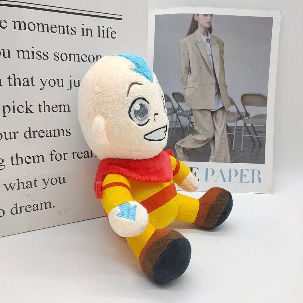 25CM Aang Cosplay Plush Toys Cartoon Soft Stuffed Dolls Mascot Birthday Xmas Gift