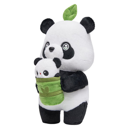 27CM Panda Animal Pillow Soft Cute Big Small Panda Bamboo Tube Set Stuffed Toy Birthday Party Xmas Gifts 10inch